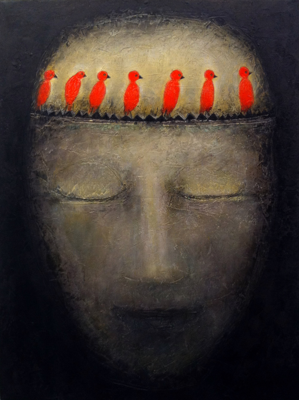 Magar aux oiseaux rouges